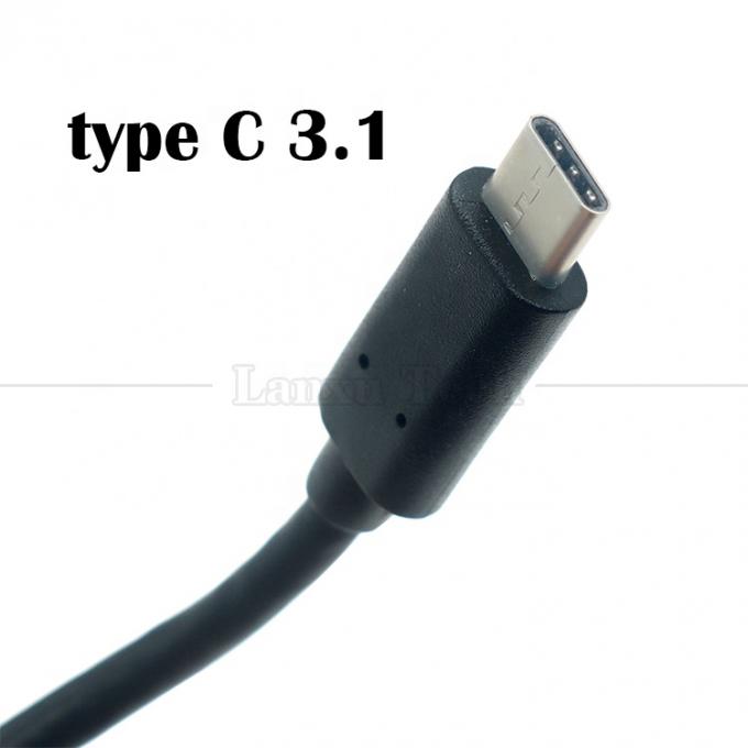 10Gbps 0,3m 1m Hombre a mujer Tipo C 3.1 Panel montado Cerradura de tornillo Agujero de bloqueo Cable de extensión USB 7