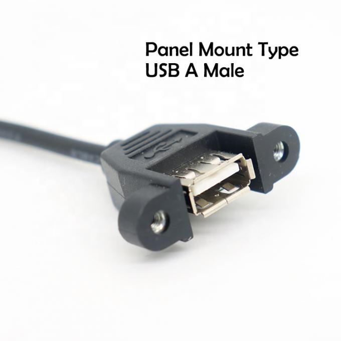 Panel de montaje personalizado USB Tipo A Femenino para abrir cables de extremo desnudo 1