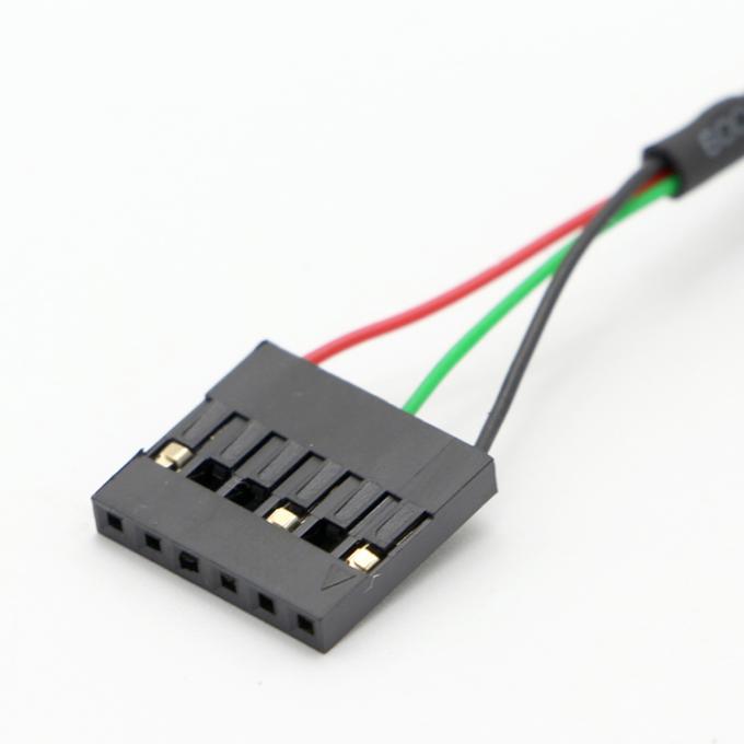 Conector de conexión USB 2.0 con cable de montaje masculino con 6 cables 4