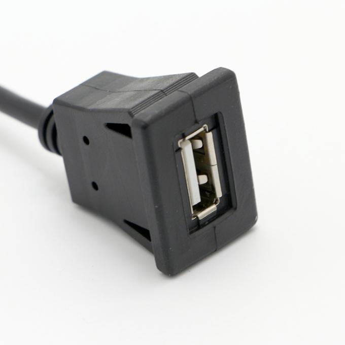 Conector de conexión USB 2.0 con cable de montaje masculino con 6 cables 3