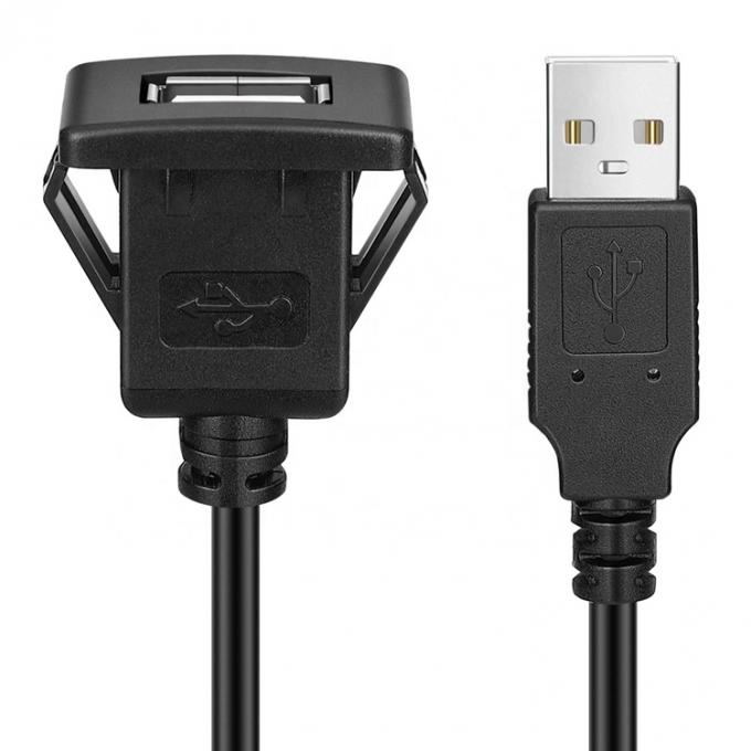 Panel de panel de conexión de conexión de conexión masculina a femenina USB cable de extensión de montaje de chorro 4