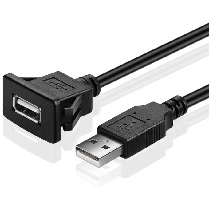 Panel de panel de conexión de conexión de conexión masculina a femenina USB cable de extensión de montaje de chorro 2