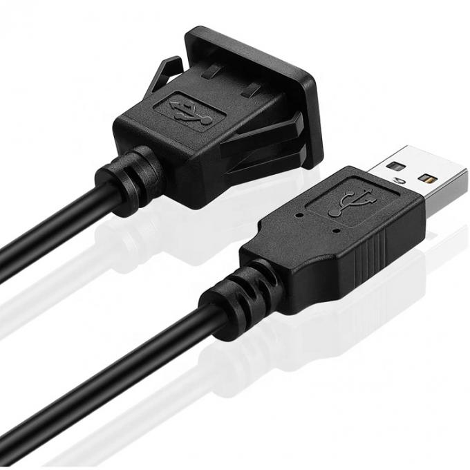 Panel de panel de conexión de conexión de conexión masculina a femenina USB cable de extensión de montaje de chorro 5