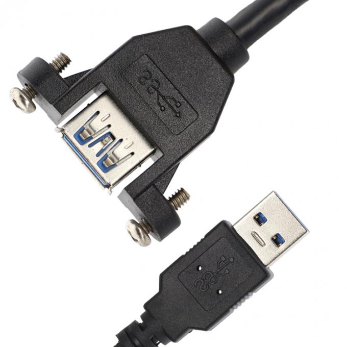 Cable de montaje de panel USB para conexión de tornillo de tipo micro C RJ45 Ethernet masculino femenino 4
