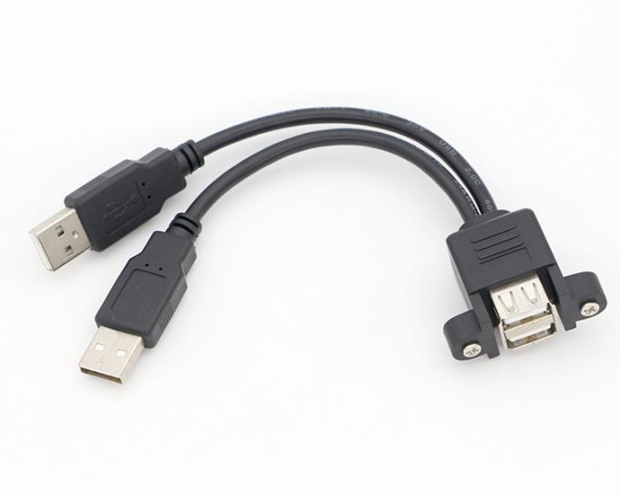 Cable de montaje de panel USB para conexión de tornillo de tipo micro C RJ45 Ethernet masculino femenino 7