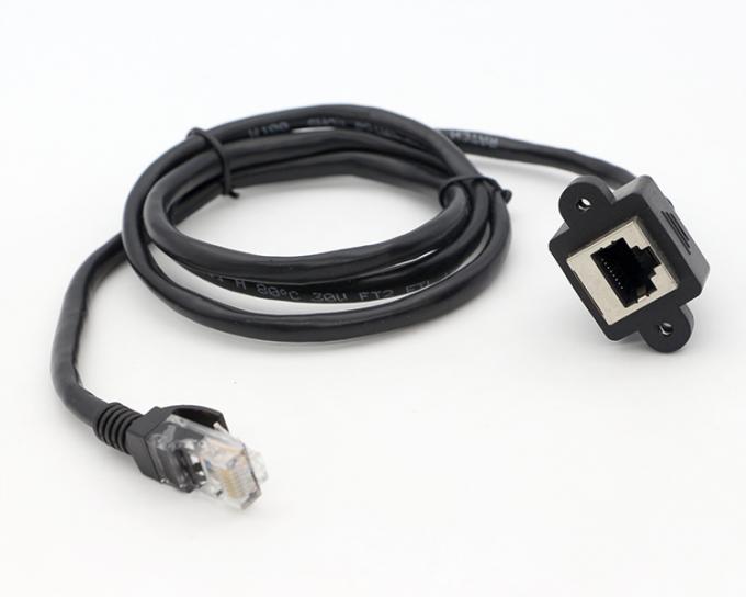 Cable de montaje de panel USB para conexión de tornillo de tipo micro C RJ45 Ethernet masculino femenino 9
