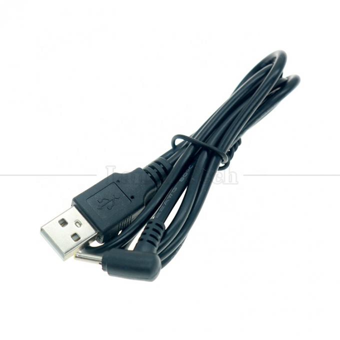 90 grados en ángulo recto USB A macho al barril Jack DC 2.5x0.7mm 3.5x1.35 5.5x2.5 5.5x2.1mm Cable de carga 3