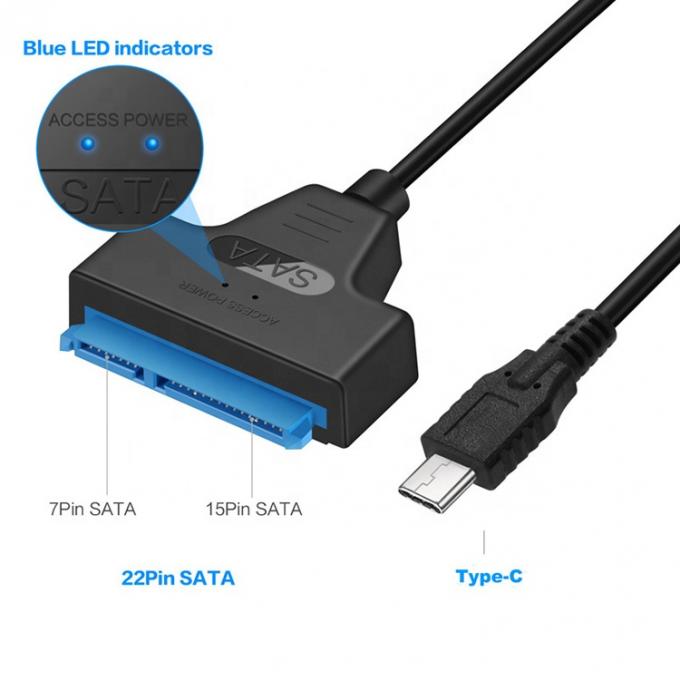 Alta velocidad 5Gbps SDD HDD Disco duro 2.5 pulgadas USB Tipo C 3.1 a Sata el cable de adaptador 1