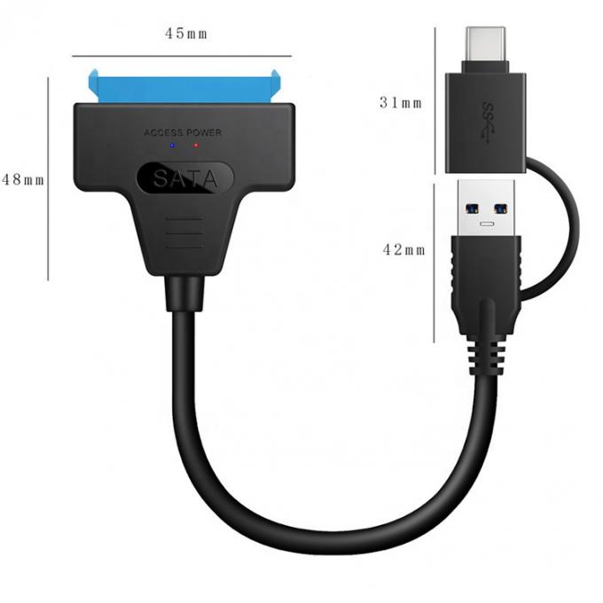 Alta velocidad 5Gbps 2,5 pulgadas SSD HDD disco duro tipo C USB 3.0 SATA cable de adaptador 3