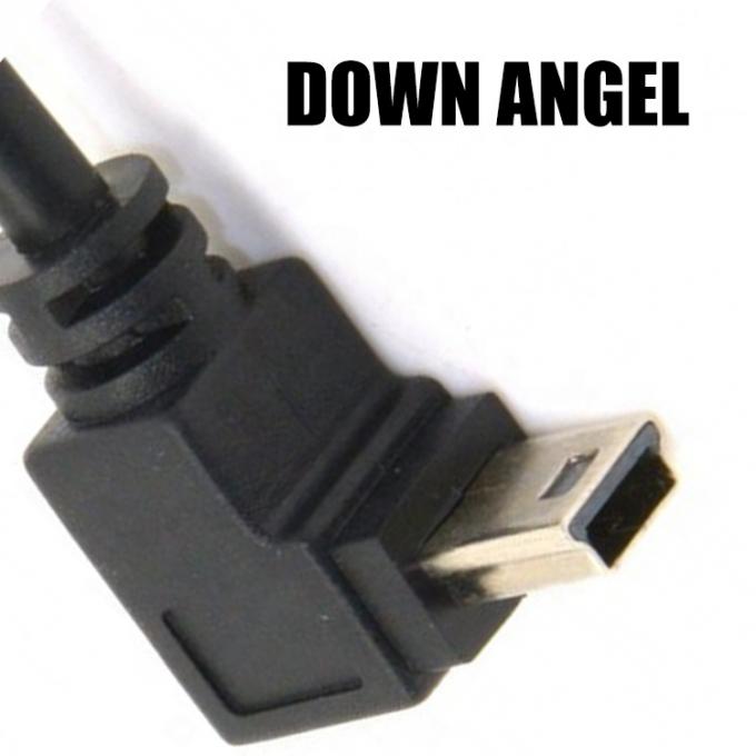 90 grados hacia arriba hacia abajo ángulo izquierdo derecho Mini USB para desnudar alambre desnudo Cable de cola de cerdo de extremo abierto 2