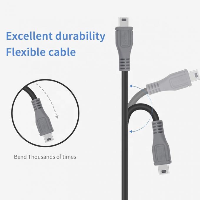 Cable de carga de datos USB Tipo C a Mini 5 pin USB OTG Adaptador para cámara de vídeo de teléfono 2