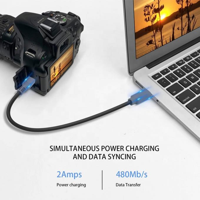 Cable de carga de datos USB Tipo C a Mini 5 pin USB OTG Adaptador para cámara de vídeo de teléfono 4
