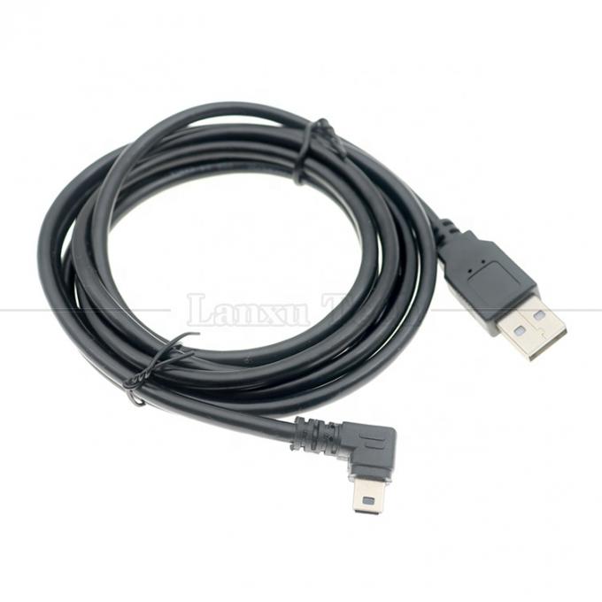 Personalizado 1m 2m 3m 90 grados hacia arriba hacia abajo ángulo izquierdo derecho carga de datos USB A macho a mini 5pin cable de extensión USB para cámara 1