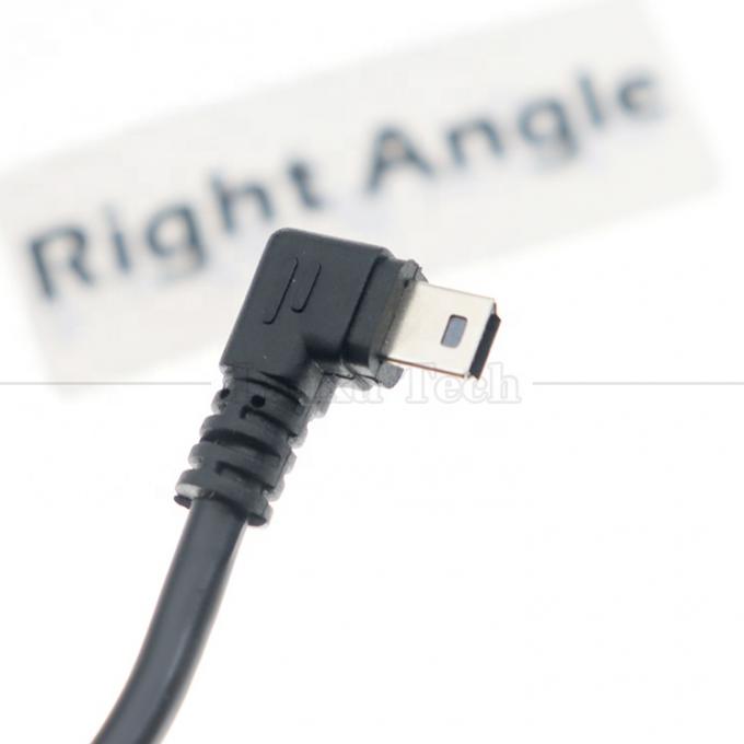 Personalizado 1m 2m 3m 90 grados hacia arriba hacia abajo ángulo izquierdo derecho carga de datos USB A macho a mini 5pin cable de extensión USB para cámara 4
