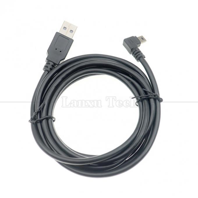 Personalizado 1m 2m 3m 90 grados hacia arriba hacia abajo ángulo izquierdo derecho carga de datos USB A macho a mini 5pin cable de extensión USB para cámara 5