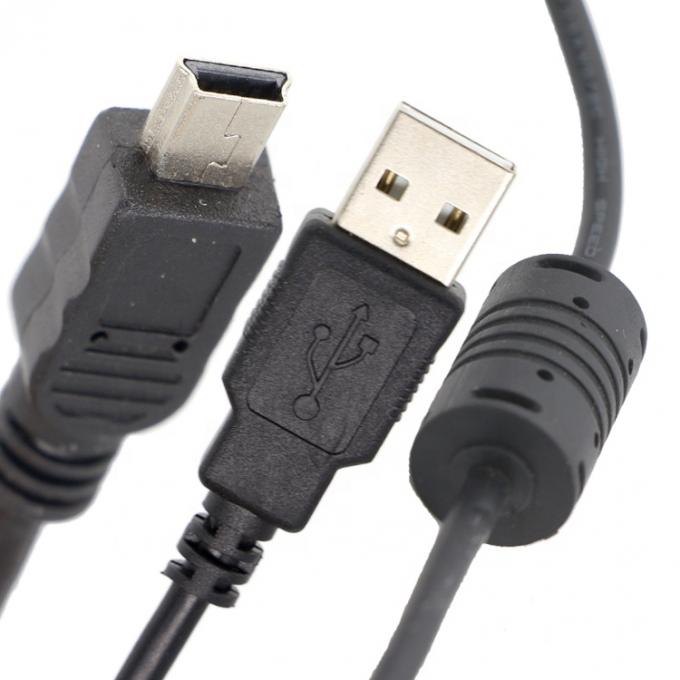 1.5m USB A a Mini B 5PIN USB 2.0 Cable OTG de carga de datos con ferrita 2