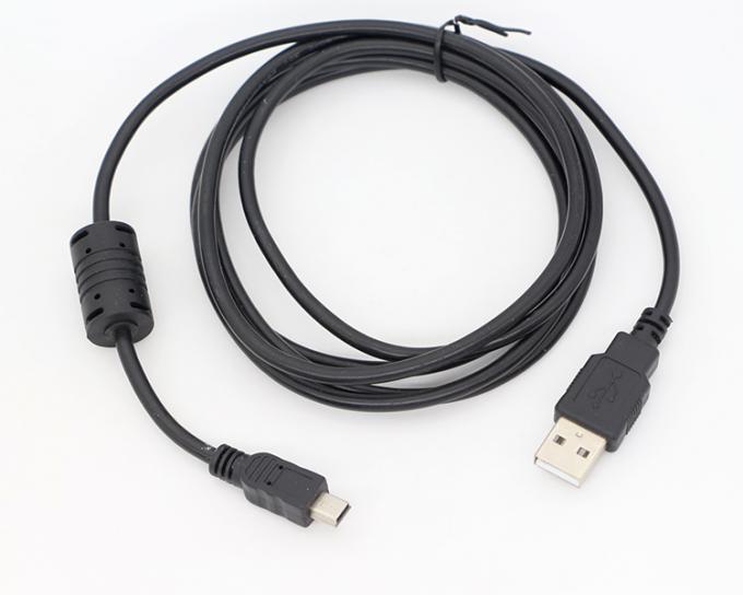 1.5m USB A a Mini B 5PIN USB 2.0 Cable OTG de carga de datos con ferrita 5