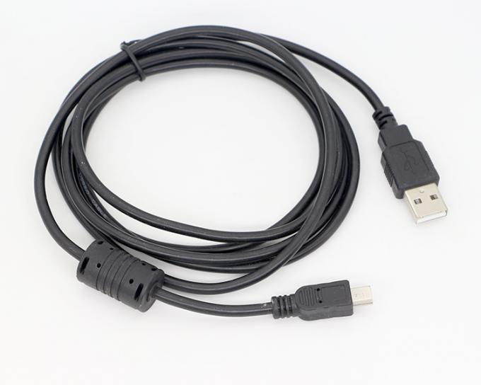 1.5m USB A a Mini B 5PIN USB 2.0 Cable OTG de carga de datos con ferrita 6