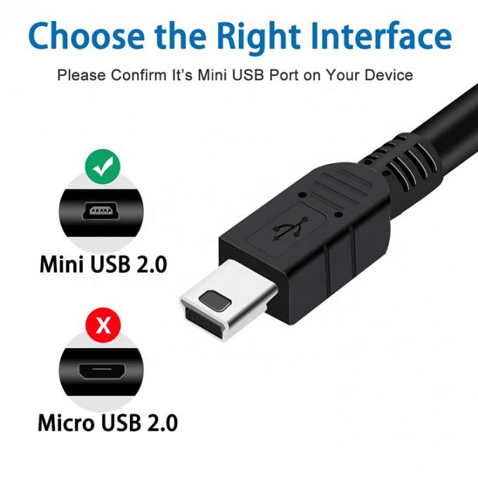 1m 1.5m 2m 3m 5m 10m Cargador de datos USB A macho a mini B 5P Cable USB para cámara del controlador PS3 3
