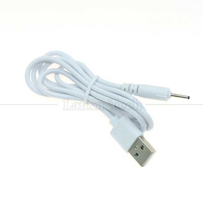 Alta calidad 0.5M 1M 2M 3M Blanco Negro DC 2.0 0.6 mm Cargador Cable USB para vibrador 0