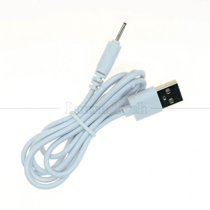 Alta calidad 0.5M 1M 2M 3M Blanco Negro DC 2.0 0.6 mm Cargador Cable USB para vibrador 2
