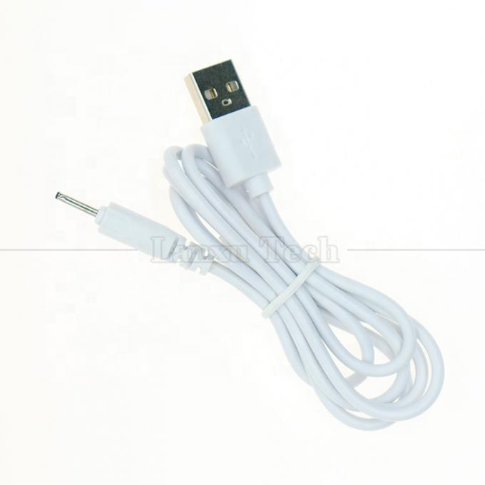 Alta calidad 0.5M 1M 2M 3M Blanco Negro DC 2.0 0.6 mm Cargador Cable USB para vibrador 3