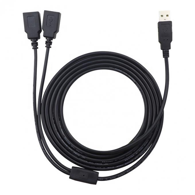 OEM personalizado 2m 1 Hombre a 2 Mujer Y cable de división USB para carga 2