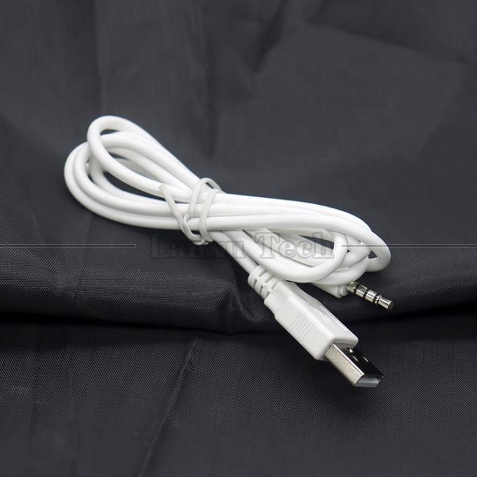 Sincronización de datos de carga USB A macho a Aux 4 polos 3,5 mm de audio DC Jack Adaptador de cable de carga para auriculares de altavoz 5