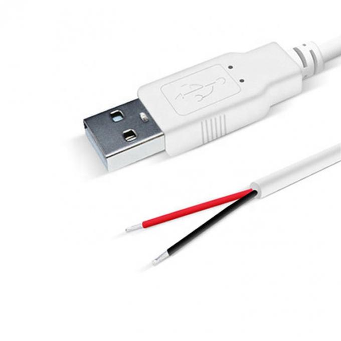 Custom 1m 2m 3m USB blanco A macho a la parte abierta de alambre de lata de cable de extensión de ruptura 5