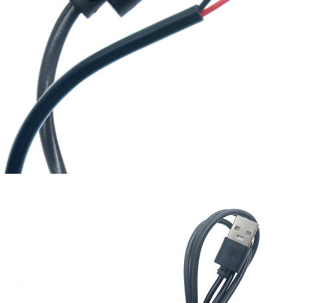 Alta calidad 5V USB 2.0 un macho para abrir desnudo desnudo 2 pinos cables extremo Pigtail Cable para lámpara de luz LED 6