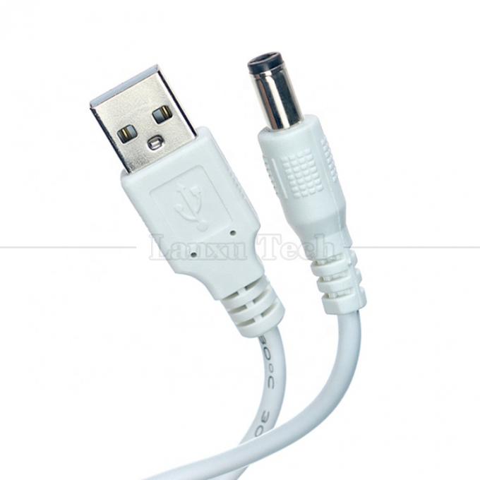 USB A macho a 2.1x5.5mm DC Jack de barril Conector Cable de carga de energía para el altavoz del router 3