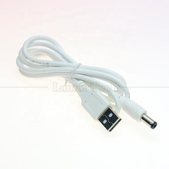 USB A macho a 2.1x5.5mm DC Jack de barril Conector Cable de carga de energía para el altavoz del router 5