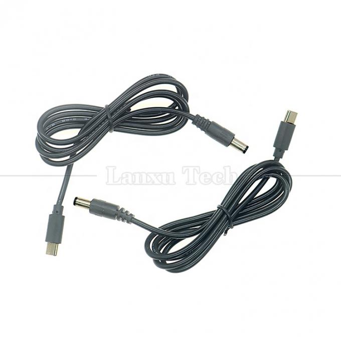PD Cargar 3A 9V 12V 15V 20V USB Tipo C a DC 5.5x2.1mm Jack Adaptador Convertidor de cable para el router Wifi Modem Proyector de la cámara 3