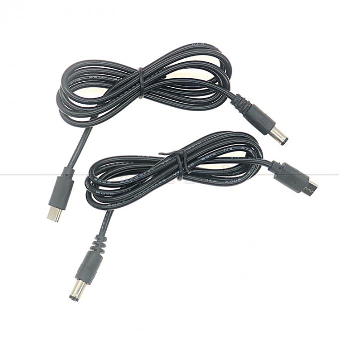 PD Cargar 3A 9V 12V 15V 20V USB Tipo C a DC 5.5x2.1mm Jack Adaptador Convertidor de cable para el router Wifi Modem Proyector de la cámara 4