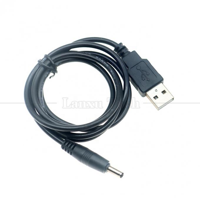 1 metro USB macho a corriente continua Jack de barril 3,5 mm 1,35 mm Cable de cargador de energía para altavoz del router 0