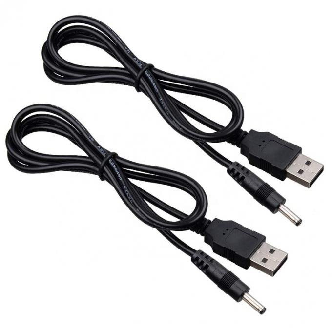 1 metro USB macho a corriente continua Jack de barril 3,5 mm 1,35 mm Cable de cargador de energía para altavoz del router 3