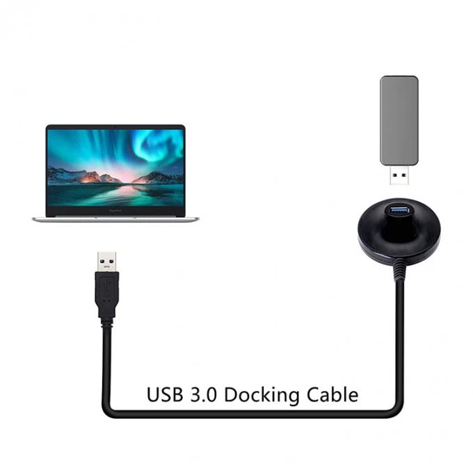 Escritorio de hombre a mujer Estación de Dock Carga de datos USB 2.0 3.0 Cable de extensión con base 6