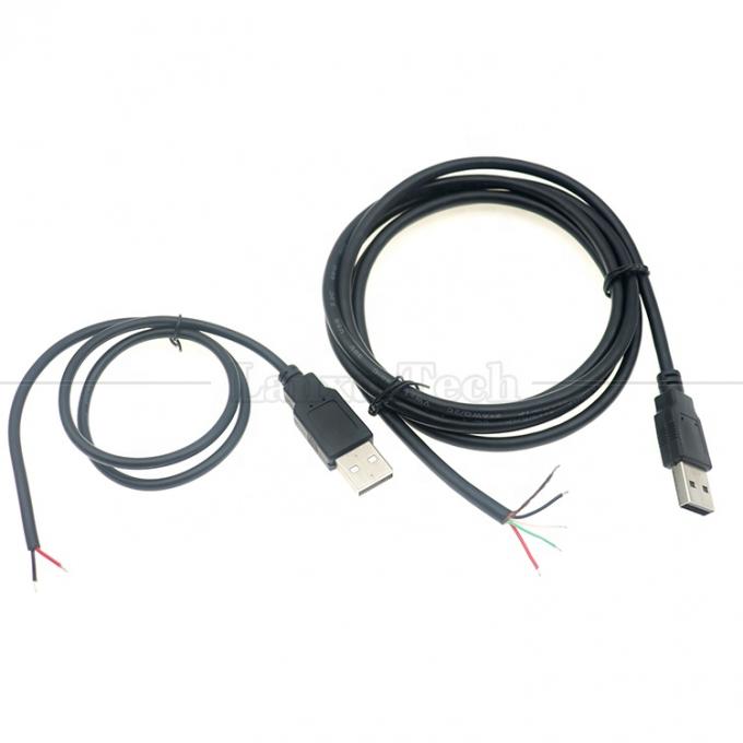 USB 2.0 personalizado Tipo A macho a desnudo enlatado 2 3 4 cables de carga de datos de cola de cerdo 2