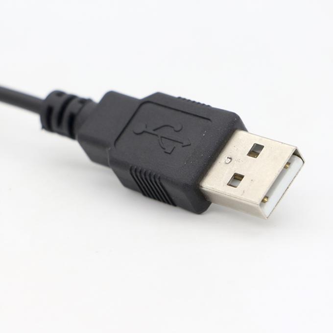 USB 2.0 Un macho para abrir despojado de 2 soldadura enlatada alambre desnudo del extremo del cable de cola de lechón 3
