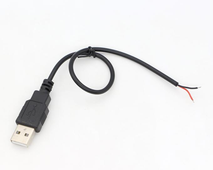 USB 2.0 Un macho para abrir despojado de 2 soldadura enlatada alambre desnudo del extremo del cable de cola de lechón 5