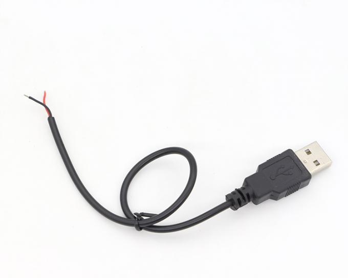 USB 2.0 Un macho para abrir despojado de 2 soldadura enlatada alambre desnudo del extremo del cable de cola de lechón 6