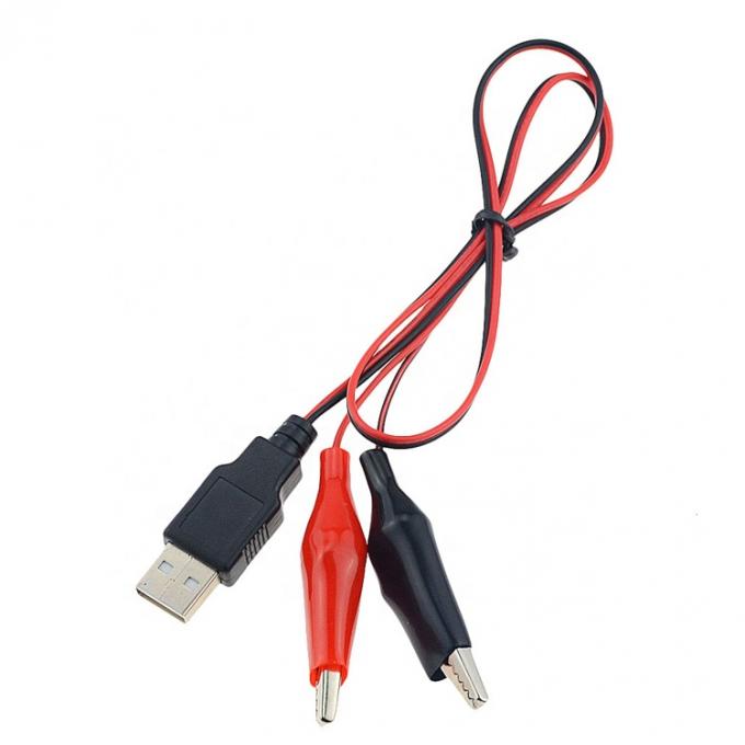Clamps de cocodrilo clip de cocodrilo a USB un cable de cable de adaptación de cable de prueba masculino para el circuito de prueba 5