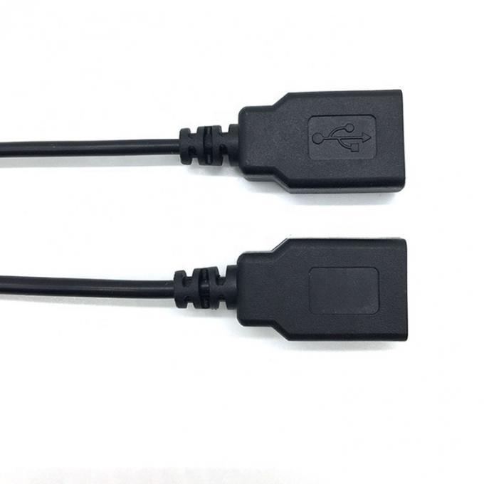 Hombre Mujer USB 2.0 Tipo A enchufe a extremo libre enlatado cable de cargador de alambre de cola de cerdo abierto para tira LED 4