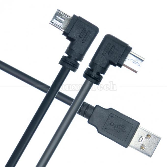 1M 2M 3M 5M carga de datos 90 grados derecha hacia arriba izquierda hacia abajo ángulo Micro V8 cable USB 2