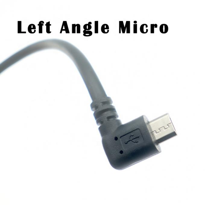Personalizado 1m 2m 3m 5m 90 grados ángulo izquierdo Micro B 5p a USB un cable masculino 1