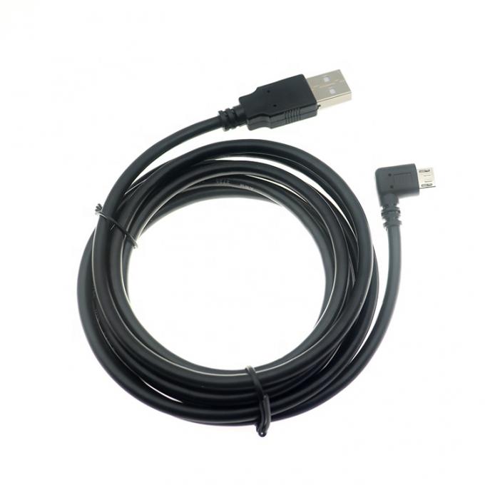 Personalizado 1m 2m 3m 5m 90 grados ángulo izquierdo Micro B 5p a USB un cable masculino 3