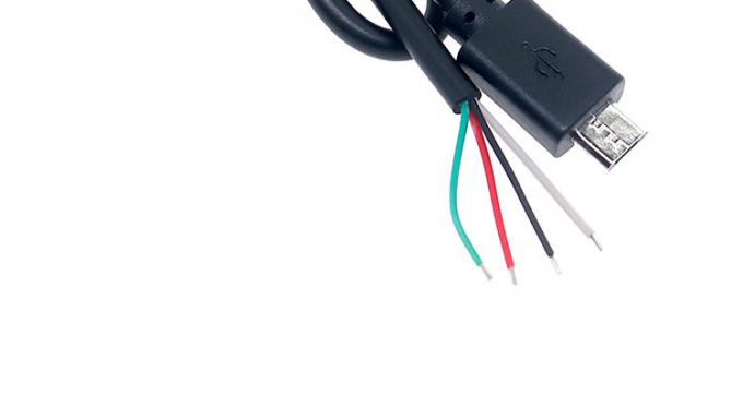 OEM Micro B V8 personalizado 5 pines USB macho para abrir Pigtail cables desnudos 4