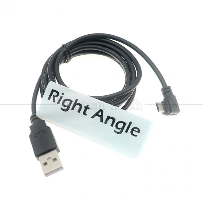 Personalización 1m 2m 3m 90 grados ángulo derecho Micro B V8 conector a USB extensión de datos de carga de cable 1