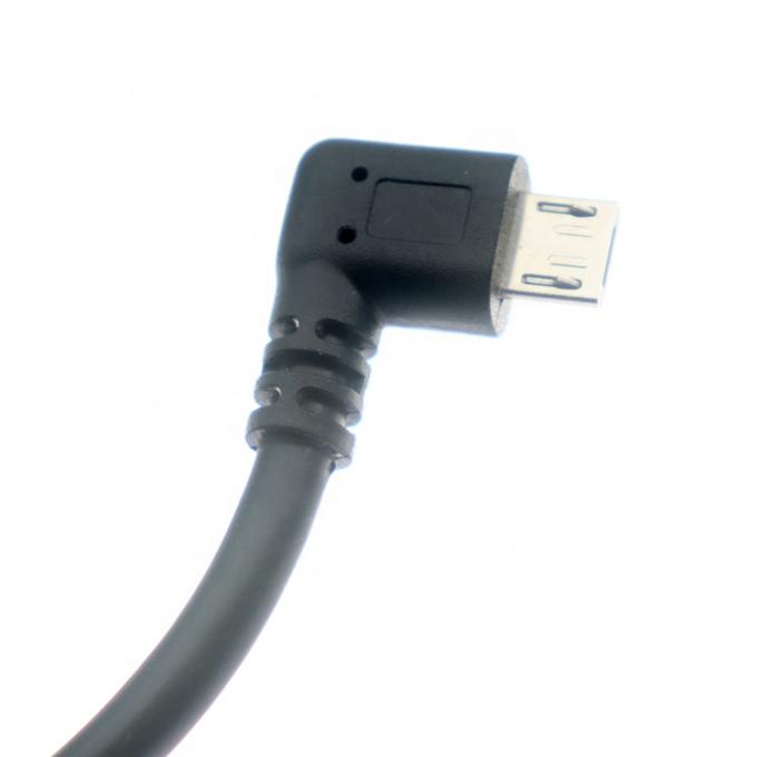 Personalizado 1m 2m 3m 5m 90 grados ángulo izquierdo Micro B 5p a USB un cable masculino 2