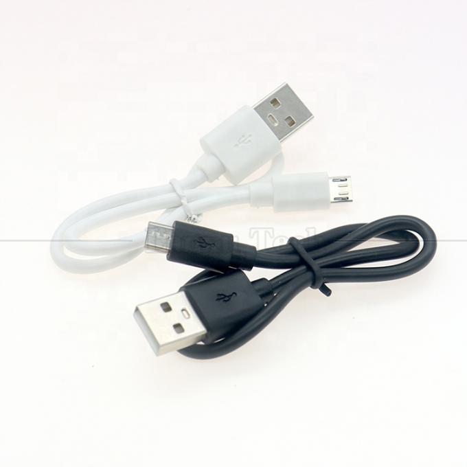 Corto 30cm 50cm 1m Blanco Negro Datos de carga rápida 1A V8 Micro B a USB Un cable de carga masculino para Android teléfono Banco de energía altavoz 2